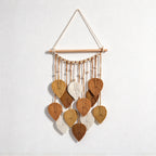 CouldNook Cotton Leaf Wall Hanging - Layered Leaves and Beaded Strands