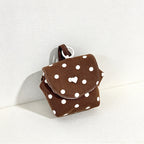 CouldNook Polka Dot Flap Makeup Pouch - Heart Fastener And Top Ring