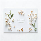 CouldNook Floral Greeting Card - Botanical Wishes Message Designs