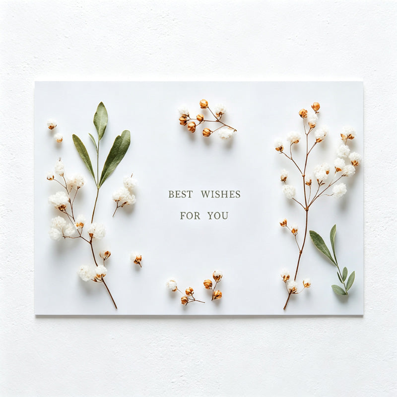 CouldNook Floral Greeting Card - Botanical Wishes Message Designs
