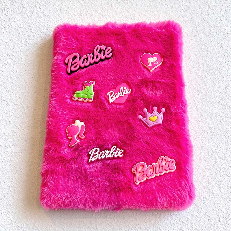 CouldNook Plush Patch Notebook - Colorful Icons And Fuzzy Cover Texture