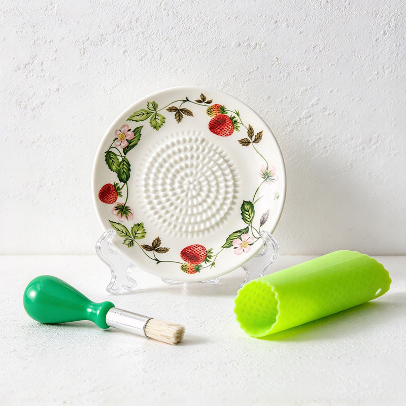 CouldNook Ceramic Grater Plate Set - Fruit Rim