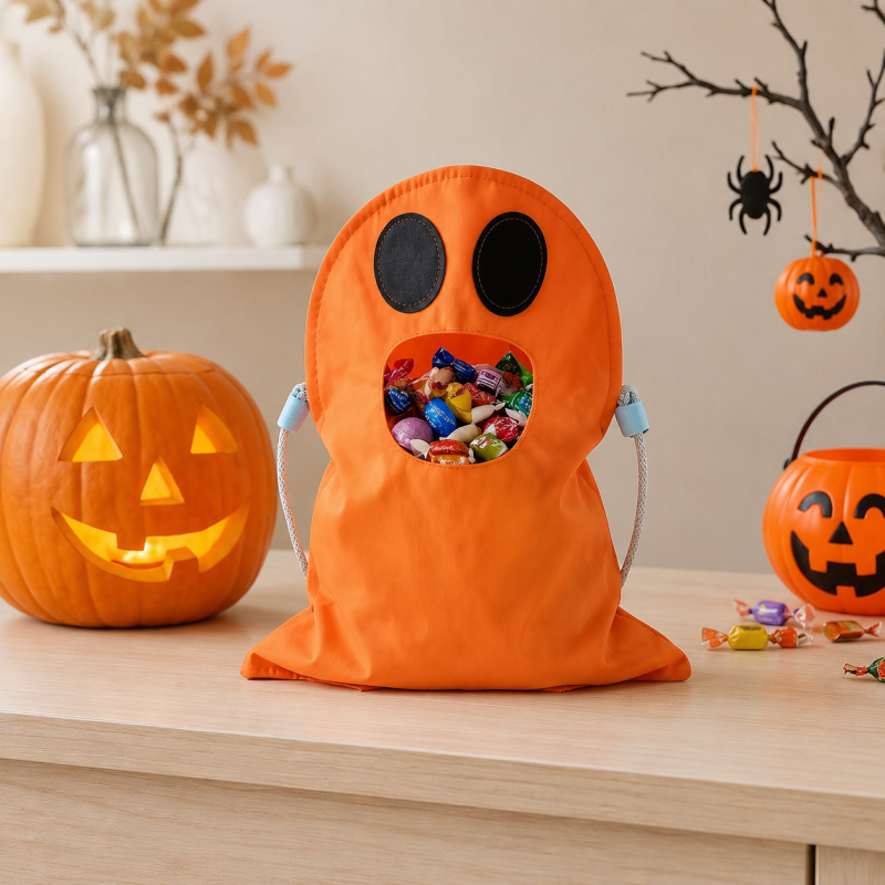 CouldNook Ghost Candy Bag - Mouth Opening and Long Cord Strap