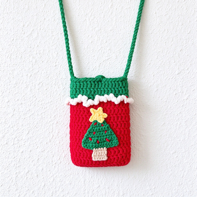Christmas Crochet Crossbody Bags in Playful Festive Shapes