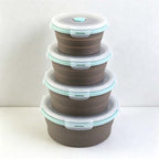 CouldNook Collapsible Silicone Food Container - Stackable Round Design