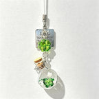 CloudNook Phone Charm Strap-Lucky Clover Bottle Pendant Design