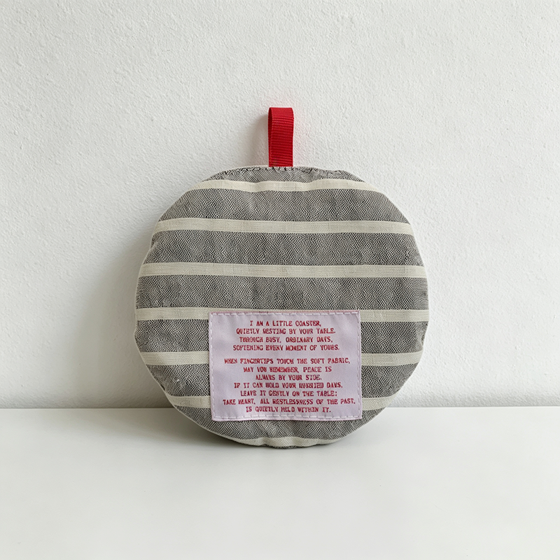 CouldNook Striped Drink Coaster - Warm Table Accent