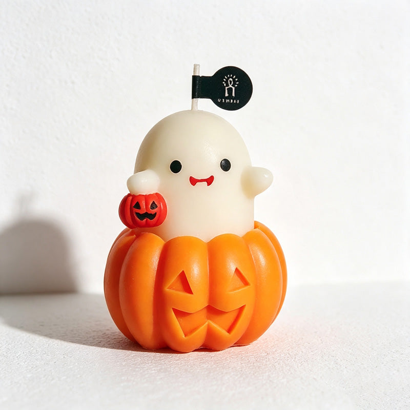 CouldNook Ghost Pumpkin Candle - Ghost Pumpkin Design