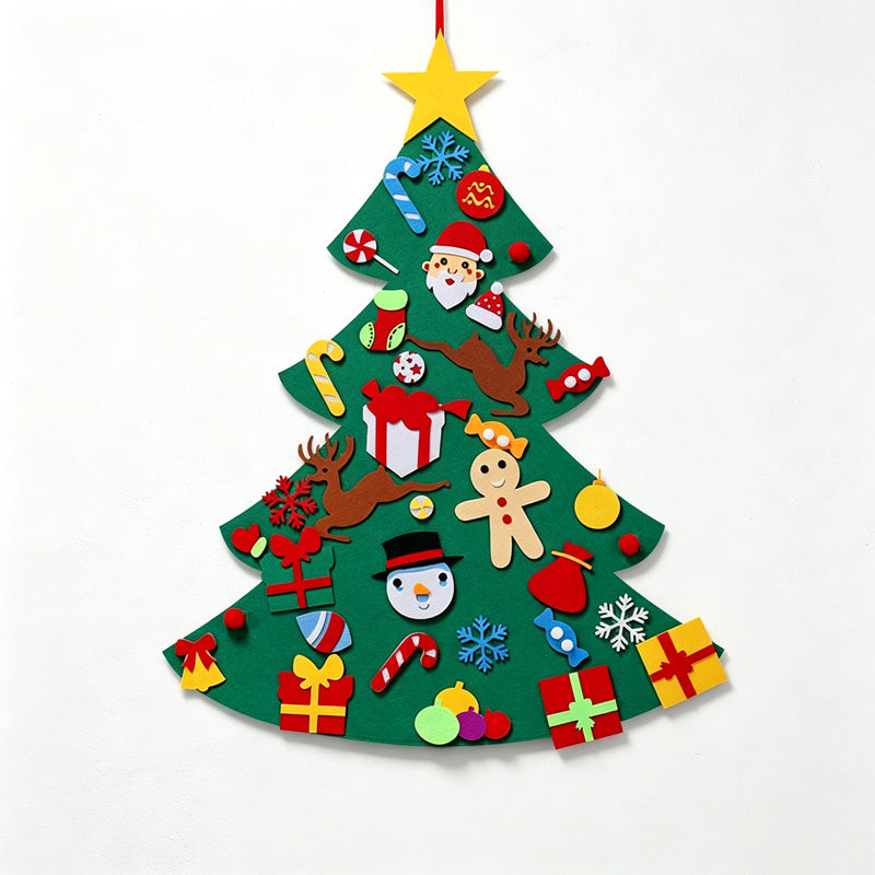 CouldNook Felt Christmas Tree Activity Set - Detachable Hanging Ornaments