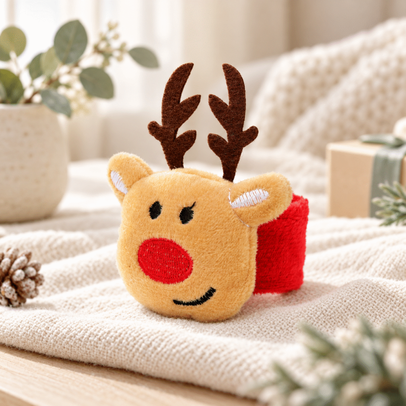 CouldNook Christmas Face Curtain Tieback - Plush Band