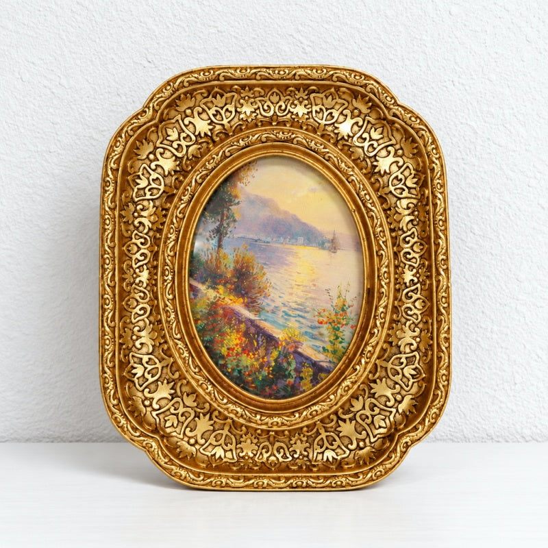 CouldNook Ornate Resin Photo Frame - Raised Borders And Glass Front