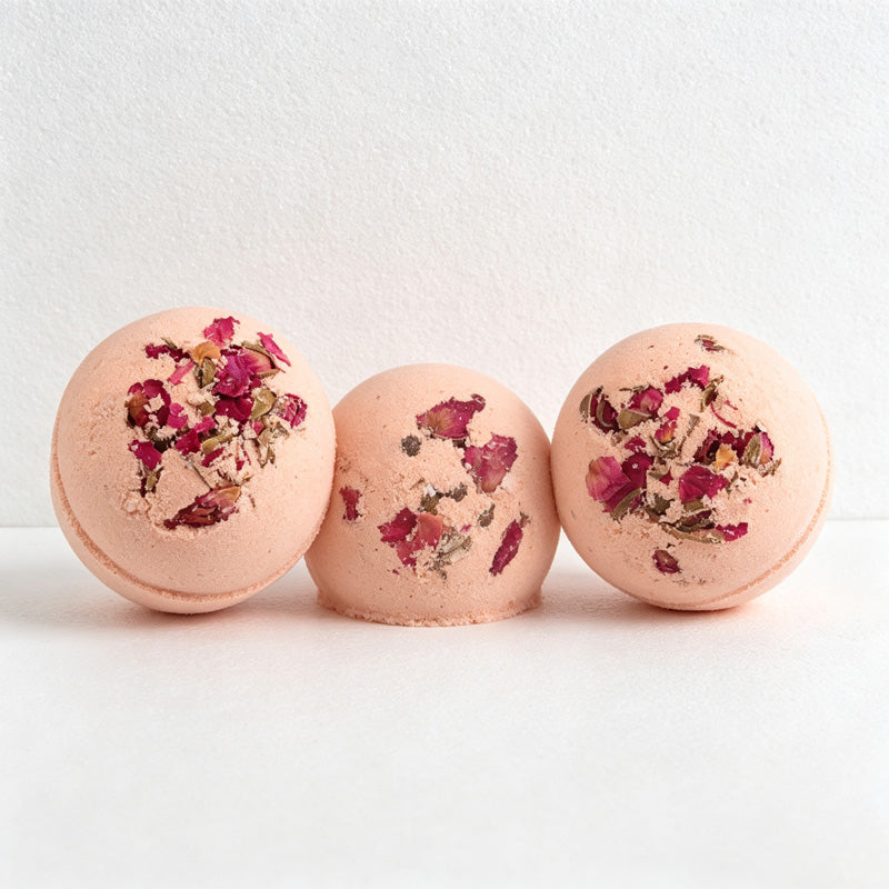 CouldNook Rose Petal Bath Bomb - Pink Botanical Sphere