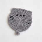CouldNook Yarn Cat Head Coaster - Four Face Colors