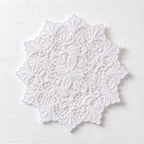 CouldNook Round Lace Table Mat - Floral Openwork And Decorative Edges
