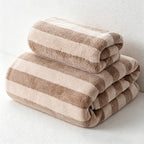 CouldNook Striped Plush Towel - Hand and Bath Sizes