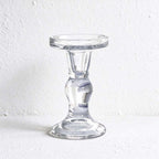 CouldNook Glass Pedestal Candle Holder - Tiered Stem And Separate Candle Options