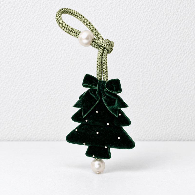 CouldNook Christmas Tree Curtain Tieback - Bow Pendant