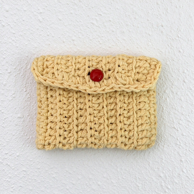 Crochet Card Pouch with Button Flap