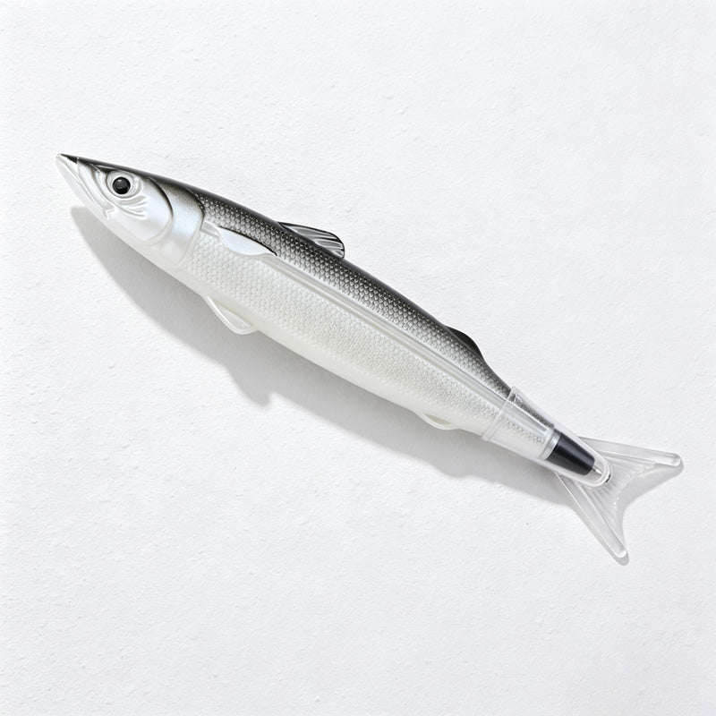 CouldNook Fish Ballpoint Pen - Molded Scales and Clear Tail Cap