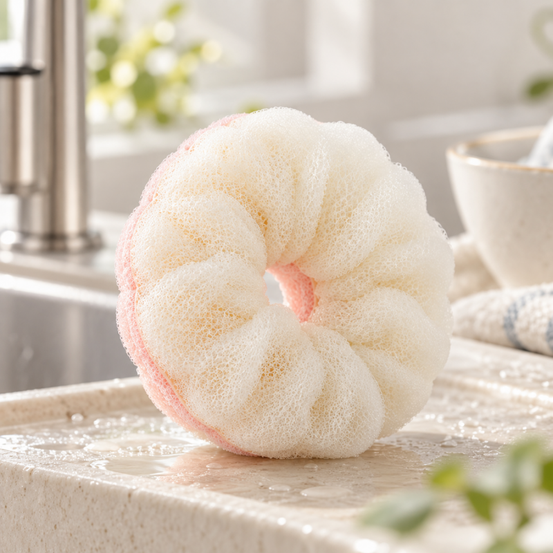 Double-Sided Dishwashing Sponge with Textured Back