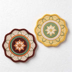 CouldNook Mandala Rubber Printed Table Mat - Knit Effect