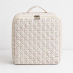 CouldNook Compartment Cosmetic Organizer - Quilted Case and Top Handle