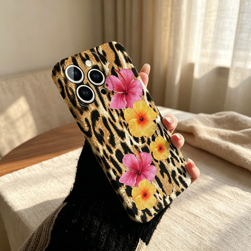 CouldNook iPhone 17 Series Floral Leopard Phone Case - Vibrant Pattern Cover