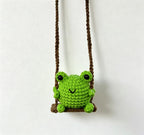 CouldNook Yarn Frog Flower Car Ornament - Six Swing Designs