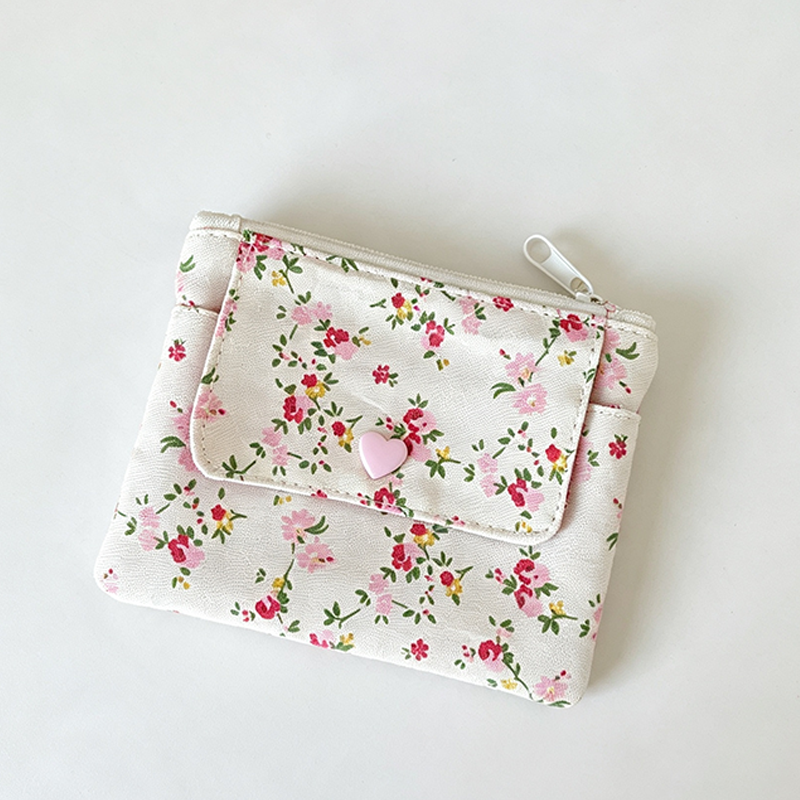 CouldNook Floral Mini Zip Organizer Bag - Practical Room Accent
