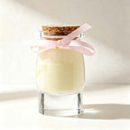 CouldNook Ribbon Jar Scented Candle - Pastel Wax And Textured Lid