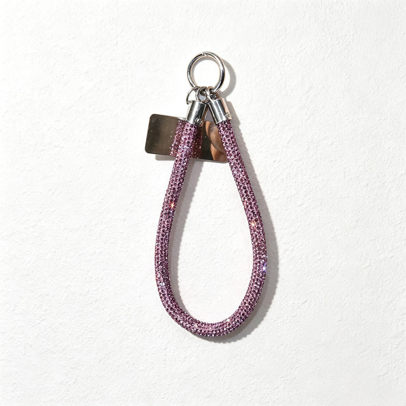 CouldNook Rhinestones Set Wrist Phone Strap with Square RhinestonesAccents