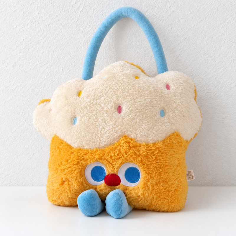 CouldNook Bakery Cushion Blanket - Food-Shaped Pouch And Loop Carry Handle