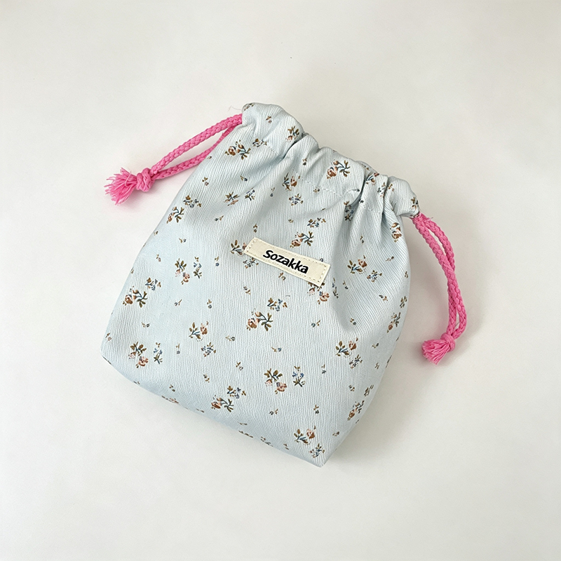 CouldNook Floral Drawstring Mini Organizer Bag - Softly Ordered Essential