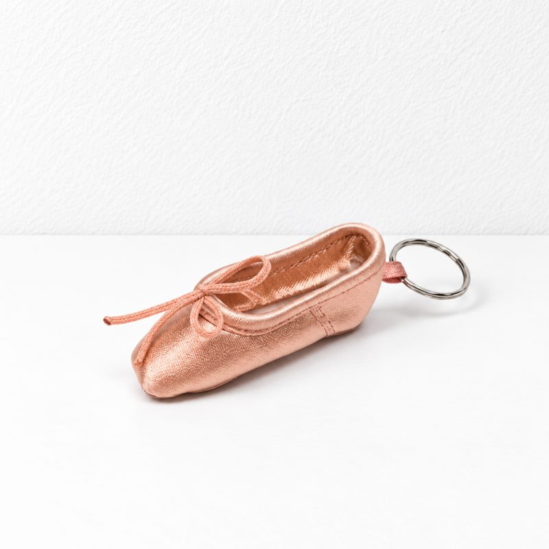CouldNook Ballet Shoe Keychain - Miniature Satin Shape and Bow Detail