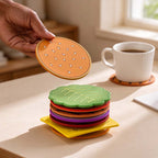 CouldNook Hamburger Coaster Set - Eight Layer Stack