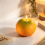 CouldNook Mandarin Shaped Scented Candle - Textured Peel And Mottled Color