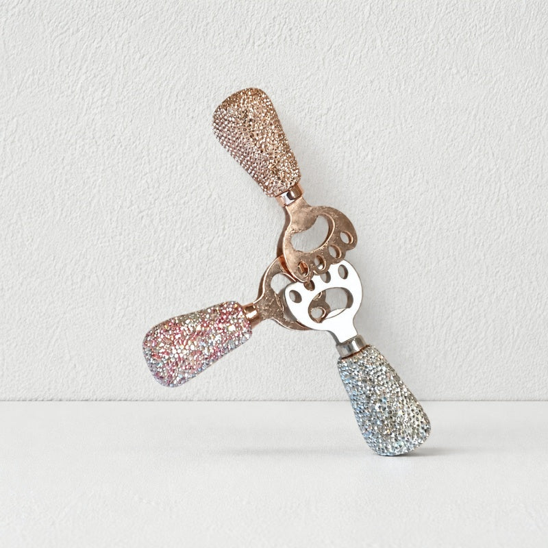 CouldNook Rhinestone Paw‑Shaped Bottle Opener‑Magnetic Fridge Mount