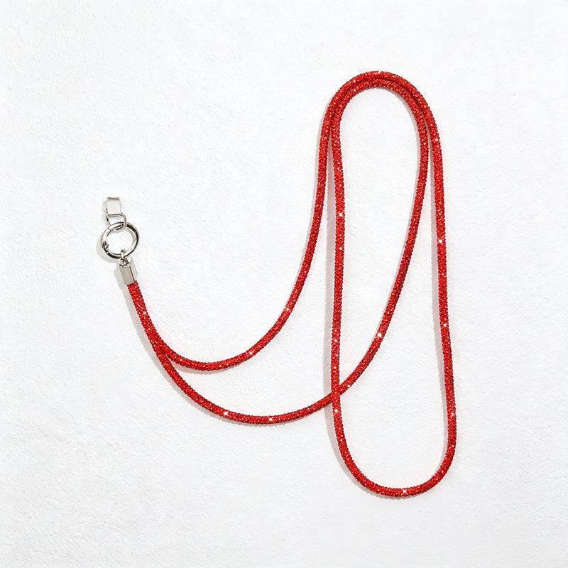 CouldNook Rhinestones Set Crossbody Phone Strap with Slender Stone-Set Line
