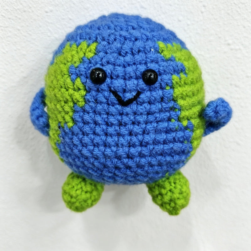 CouldNook Yarn Earth Doll Ornament - Globe Character Options