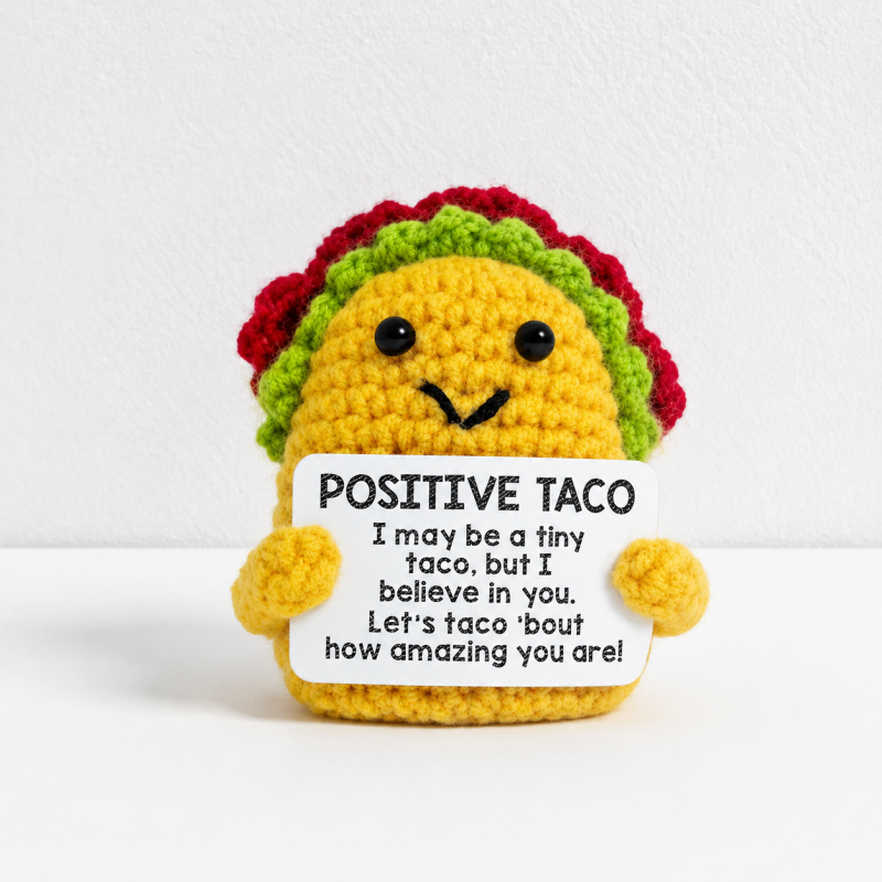 CouldNook Taco Message Card Figure - Layered Shell Shape