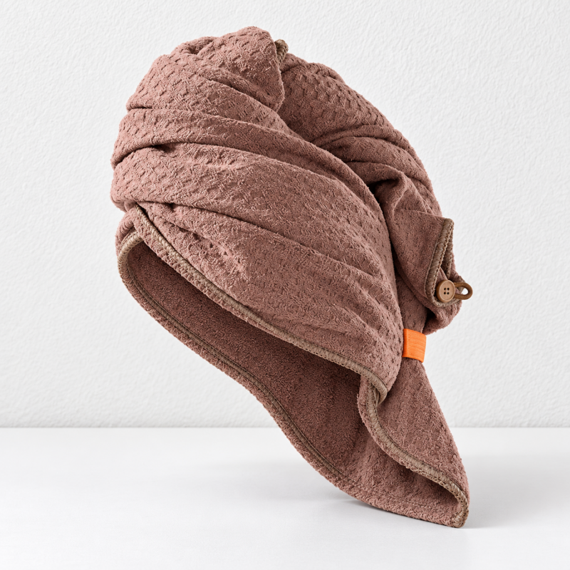 CouldNook Waffle Hair Towel - Rectangular Wrap Design