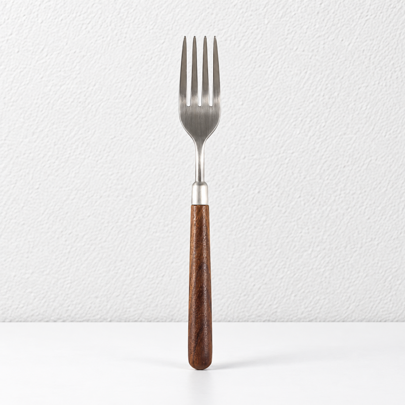 CouldNook Walnut Wood Handle Flatware - Matte and Polished Collection