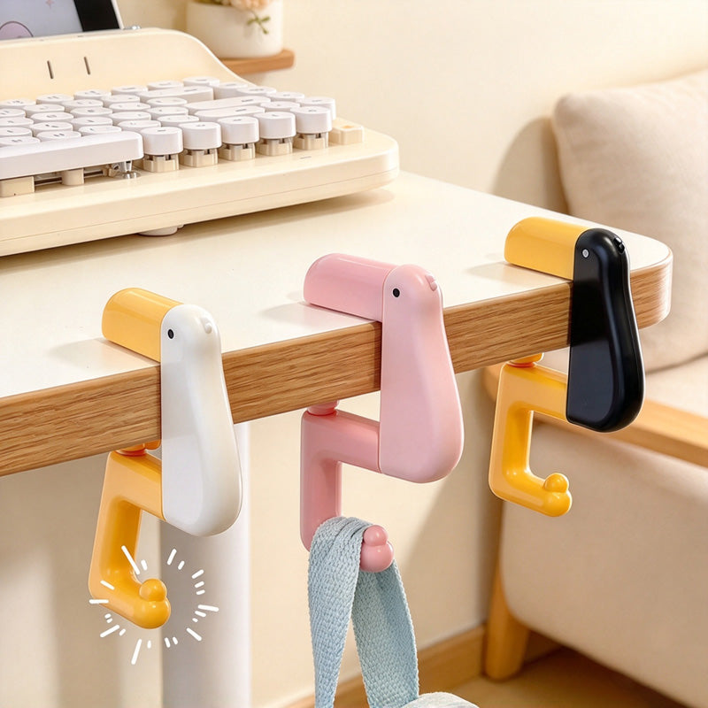 CouldNook Bird-Shaped Desk Hook - Adjustable Clamp and Rounded Beak