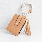 CouldNook Wristlet Card Wallet - Beaded Loop and Coordinating Tassel Detail