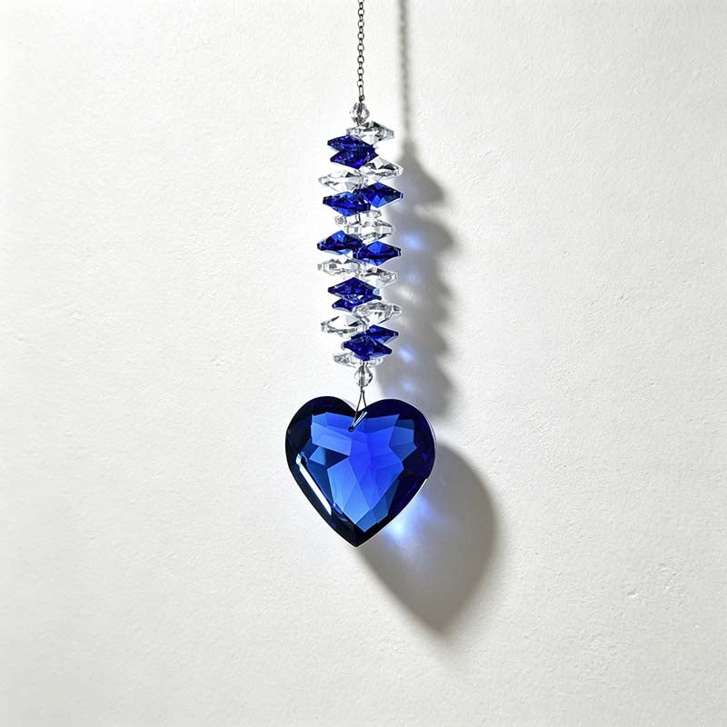 CouldNook Heart Suncatcher - Pendant Colors And Spiral Bead Arrangement