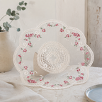 CouldNook Floral Lace Round Placemat - Central Medallion Detail