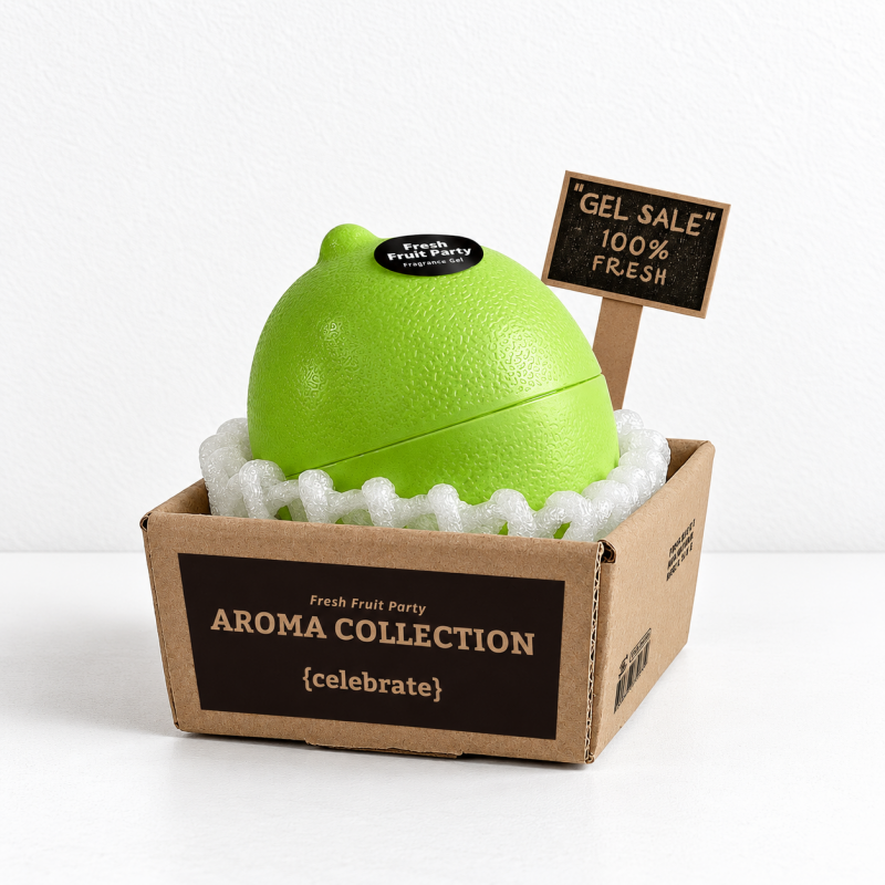 CouldNook Green Lemon Gel Air Freshener - Pebbled Shell