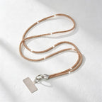 CouldNook Rhinestones Set Crossbody Phone Strap with Heart-Shaped Links