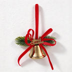 CouldNook Christmas Bell Ornament - Ribbon Bows and Seasonal Sprigs