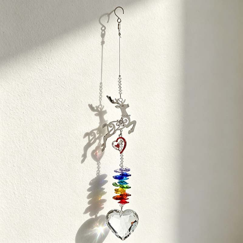 CouldNook Heart Suncatcher - Reindeer Mushroom Or Tree Upper Motifs